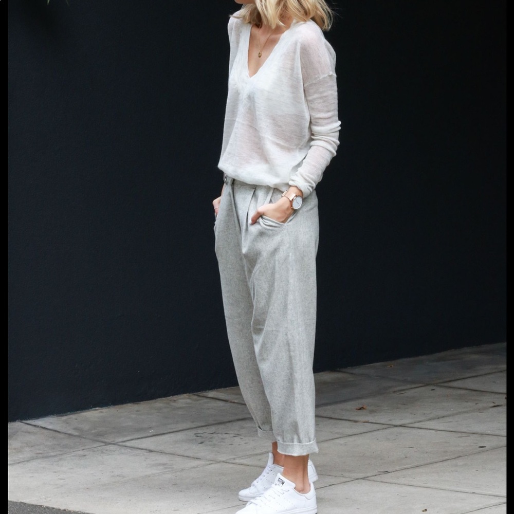 POL  Gray high waisted Pants size 8